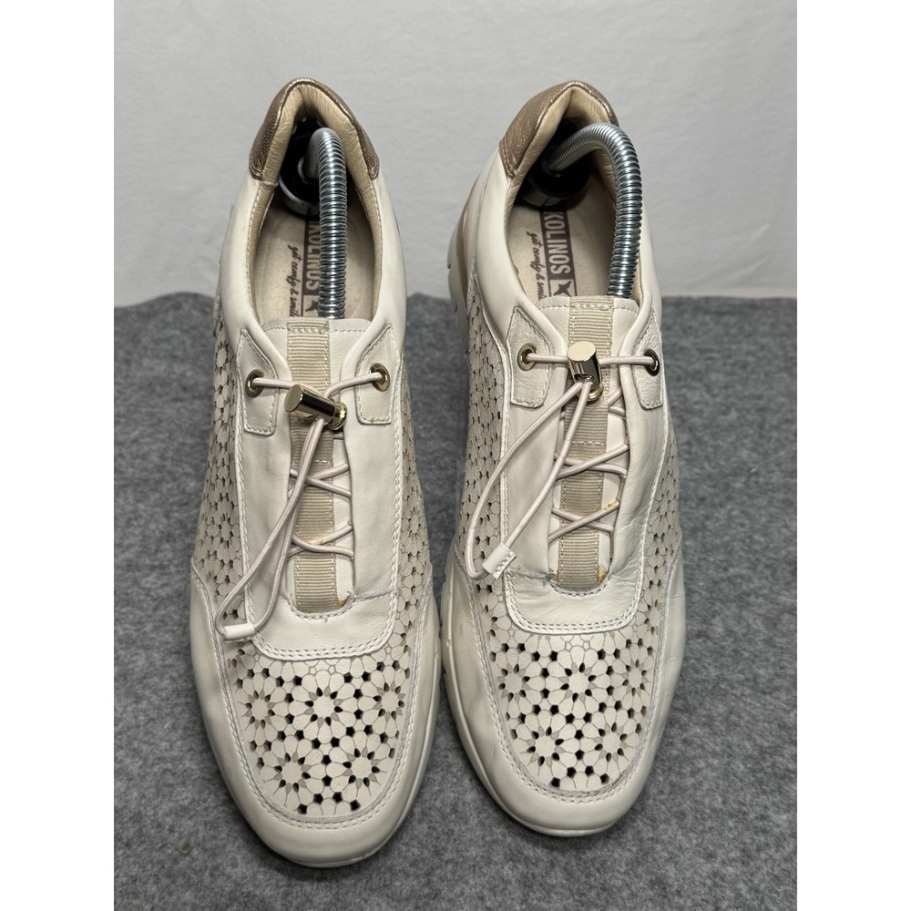 Pikolinos Cantabria Shoes White Leather Sneaker Women's 10 US 41 EU